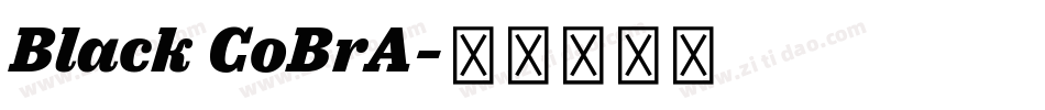 Black CoBrA字体转换